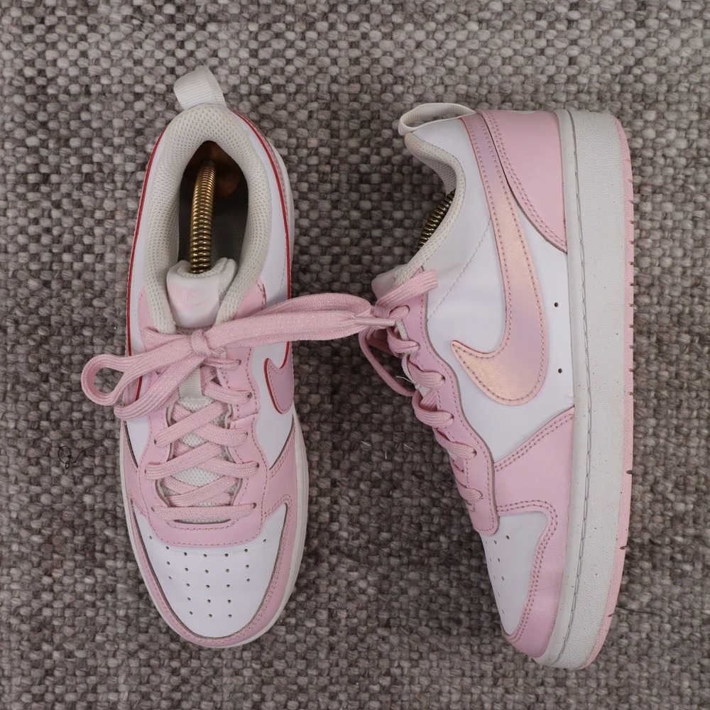 Nike Court Borough Low 2 GS White Pink Glaze DQ0492-100 Size 7Y